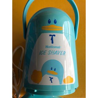 昭和レトロ 30年以上前購入品 ナショナル 電気氷かき mf-u7 カキ氷 ナショナル電気座布団 レトロ