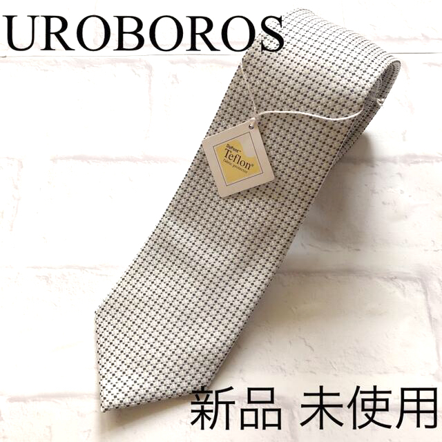 新品 タグ付 UROBOROS ネクタイ ドット グレー グレイ 新生活 新社員 メンズのファッション小物(ネクタイ)の商品写真