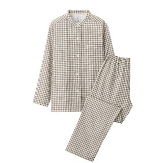 ムジルシリョウヒン(MUJI (無印良品))の≪新品≫ 無印良品 脇に縫い目のない二重ガーゼスタンドカラーパジャマ／Ｓ～Ｍ(パジャマ)