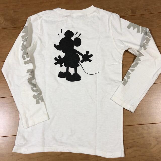 GLOBAL WORK(グローバルワーク)のミッキーマウス　長Tシャツ　長袖　長t 白　春 キッズ/ベビー/マタニティのキッズ服男の子用(90cm~)(Tシャツ/カットソー)の商品写真