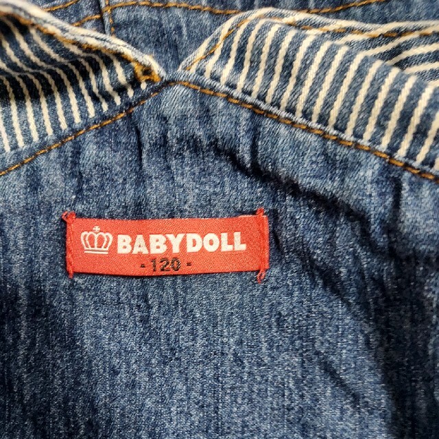 BABYDOLL(ベビードール)のBABYDOLL　ジャンパースカート　120　デニム　女の子　子供服 キッズ/ベビー/マタニティのキッズ服女の子用(90cm~)(ワンピース)の商品写真