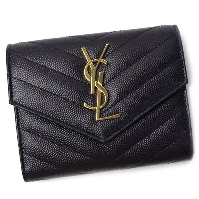 最終値下美品☆ YSL モノグラムサンローラン　エンベロープチェーンウォレット