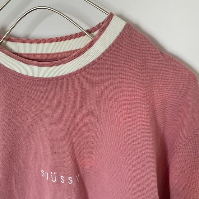 Stussyステューシー長袖ロンtsSLl古着ピンクコムドットメンズ Stussyステューシー長袖ロンtsSLl古着ピンクコムドットメンズ