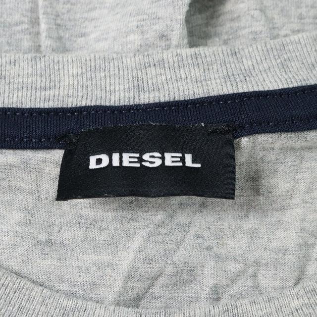 DIESEL(ディーゼル)のディーゼル Tシャツ カットソー Uネック コットン ロゴ 半袖 XS グレー レディースのトップス(Tシャツ(半袖/袖なし))の商品写真