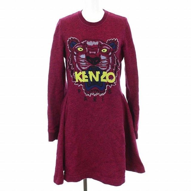 KENZO バックロゴ　スウェット　ワンピース　ピンク　美品　入手困難