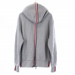 トムブラウン(THOM BROWNE)のトムブラウン バックストライプ フーディ 長袖 パーカー スウェット 1 グレー(パーカー)