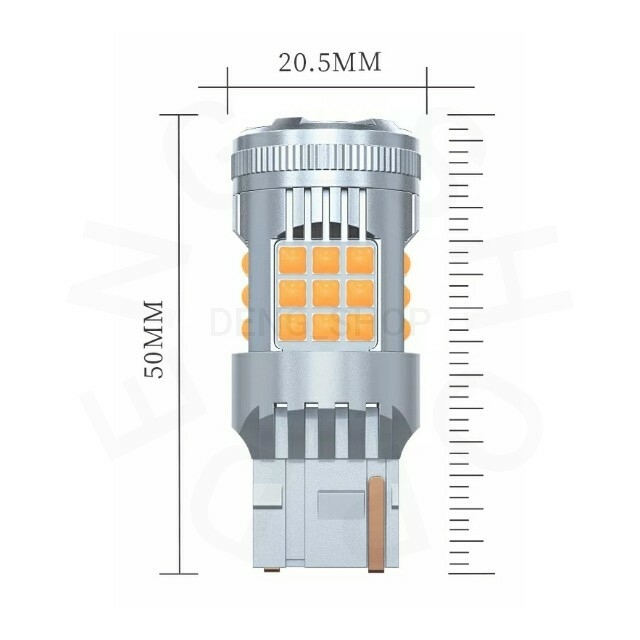 【LED/T20 、S25ピン角違い/4個】36連ファン付き 高品質 ウィンカー 6