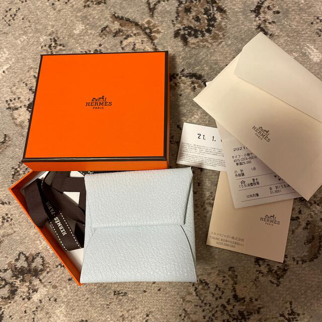 エルメス　HERMES 超美品　コインケース　ライトブルー