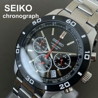 セイコー(SEIKO)の【新品】SEIKO セイコー クロノグラフ カレンダー クォーツ メンズ腕時計(腕時計(アナログ))