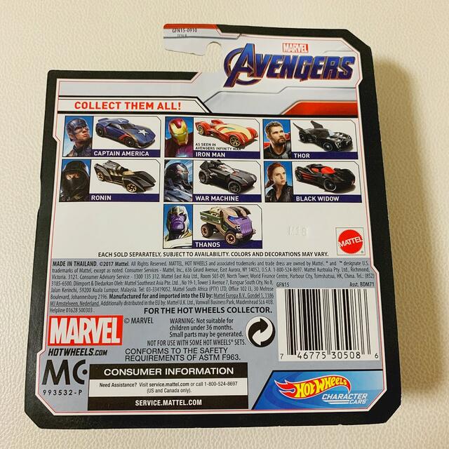 MARVEL(マーベル)のHot wheels ホットウィール マーベル　アベンジャーズ　サノス　ミニカー エンタメ/ホビーのおもちゃ/ぬいぐるみ(ミニカー)の商品写真