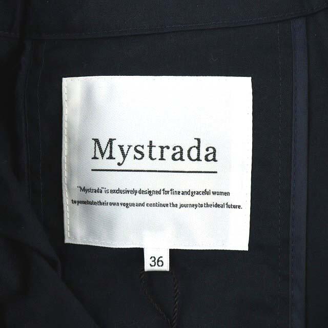 Mystrada(マイストラーダ)のマイストラーダ 19SS レースアップブルゾン ジャケット フード 36 S 紺 レディースのジャケット/アウター(ブルゾン)の商品写真