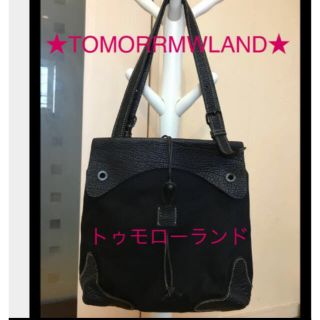 トゥモローランド(TOMORROWLAND)の★TOMORRMWLAND トゥモローランドのキャンバス／レザー　ショルダー★(ショルダーバッグ)