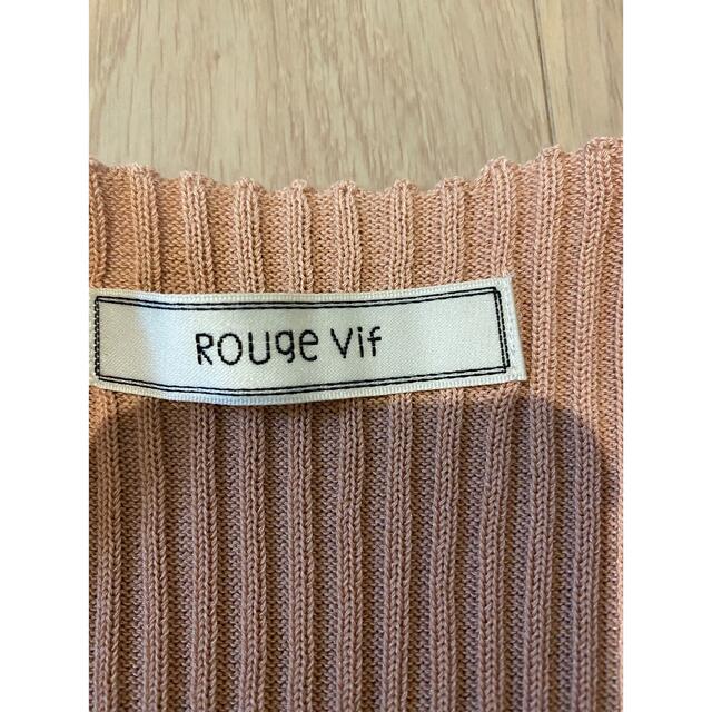 Rouge vif(ルージュヴィフ)の美品　春色　ニット　トップス　ピンク　スプリング レディースのトップス(ニット/セーター)の商品写真