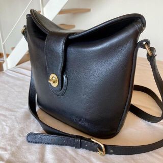 コーチ(COACH)の美品 アメリカ製 オールドコーチ ショルダーバッグ OLD COACH ブラック(ショルダーバッグ)