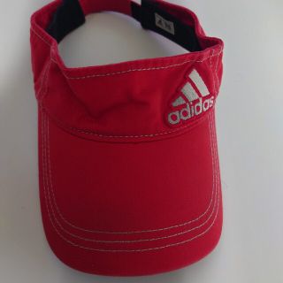 アディダス(adidas)の値下げ！　アディダス　ゴルフ　サンバイザー　赤(サンバイザー)