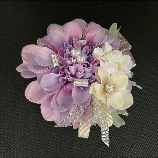 #144  #58 2点セット　コサージュ　髪飾り 卒業式　入学式　結婚式 レディースのアクセサリー(ブローチ/コサージュ)の商品写真