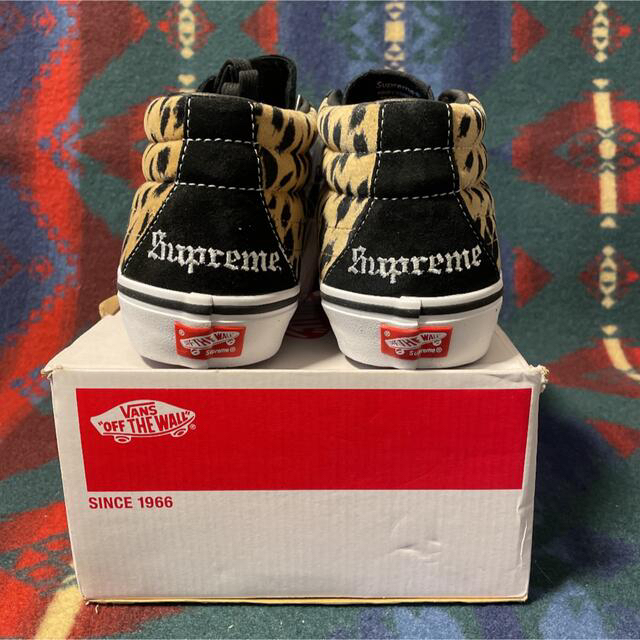 Supreme(シュプリーム)のSupreme × Vans SK8 Mid レオパード 黒 キムタク着用 メンズの靴/シューズ(スニーカー)の商品写真