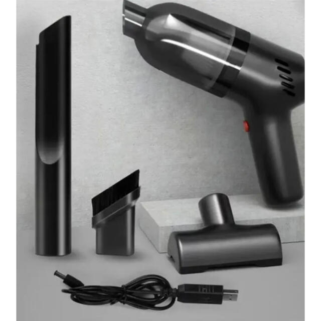 小型ハンディクリーナー　コードレス　軽量型　USB充電式　強力吸引　車用掃除機 スマホ/家電/カメラの生活家電(掃除機)の商品写真