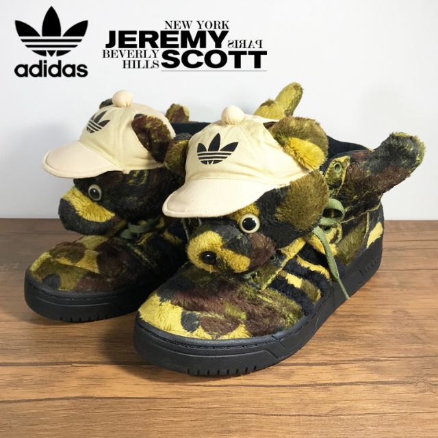 adidas ジェレミースコット ベアー クマ 迷彩 カモ スニーカー シューズ