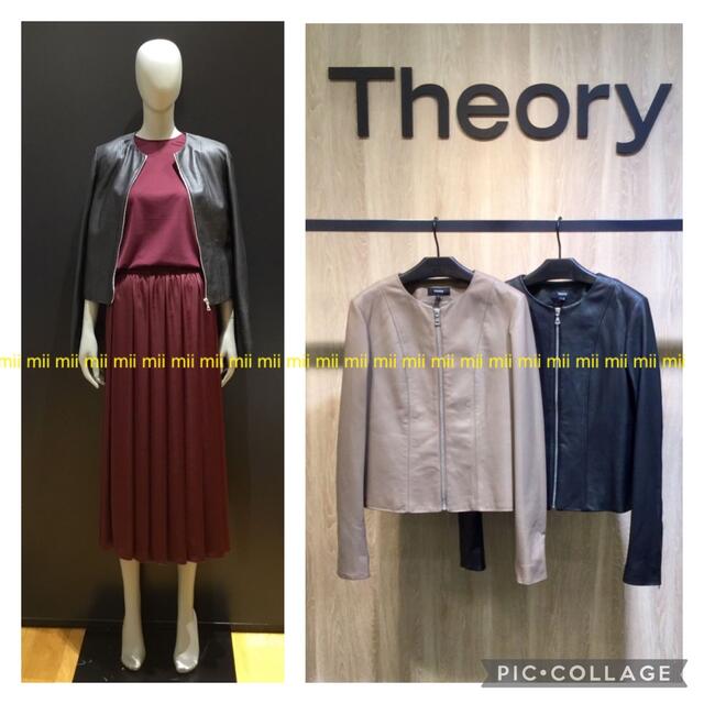 ✤2019FW セオリー Theory ノーカラー レザージャケット✤レディース