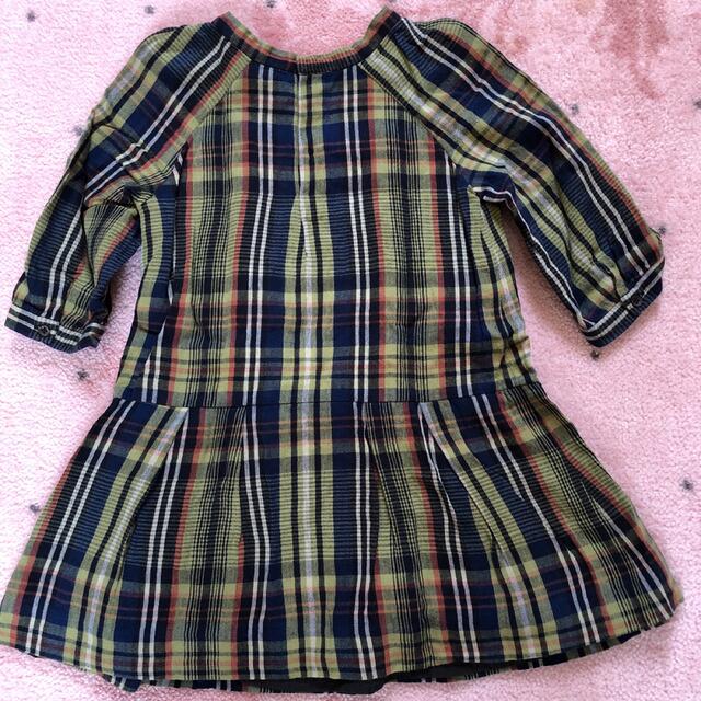 Bonpoint(ボンポワン)のボンポワン チェック柄 ワンピース 6ans キッズ/ベビー/マタニティのキッズ服女の子用(90cm~)(ワンピース)の商品写真