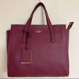 ケイトスペードニューヨーク(kate spade new york)の未使用☆ケイトスペード 46000円2way本革バッグ　ボルドー(ハンドバッグ)