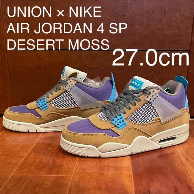 靴/シューズUNION×NIKE AIR JORDAN 4 DESERT MOSS 27cm