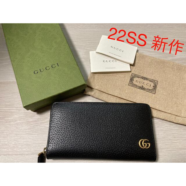 買い値下 GUCCI グッチ GGマーモント 22SS 最新作 長財布 レザー