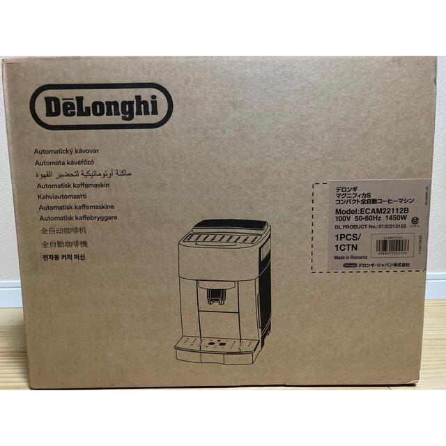 DeLonghi(デロンギ)の新品 ﾃﾞﾛﾝｷﾞ全自動ｺｰﾋｰﾒｰｶｰ マグニフィカS ECAM22112B スマホ/家電/カメラの調理家電(コーヒーメーカー)の商品写真