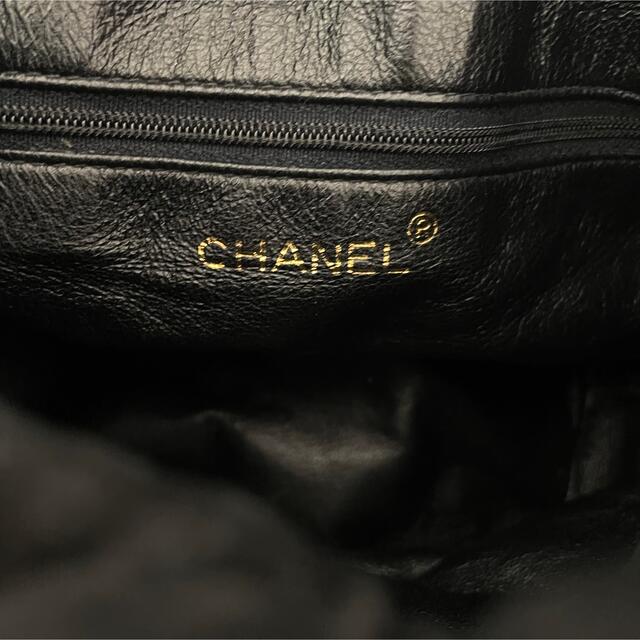 美品　CHANEL フリンジ スエード 巾着 ショルダーバッグ ヴィンテージ約22cm横