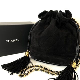 CHANEL - 美品 CHANEL フリンジ スエード 巾着 ショルダーバッグ