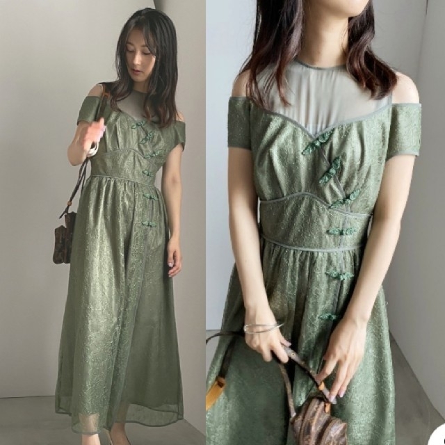 Ameri VINTAGE - Ameri【未使用品】チャイナ レースドレス Ameri VINTAGE - Ameri【未使用品】チャイナ レースドレス