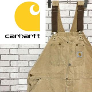 カーハート(carhartt)の希少 カーハート ダック オーバーオールビックサイズベージュ サロペット90s(サロペット/オーバーオール)