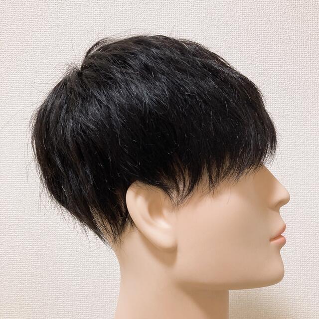 ビジネスショート☆フルウィッグ☆】 ヘアピース 人毛100% かつら 男性-