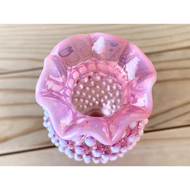 美品フェントン/ホブネイル/クランべリーオパールセント花瓶1つ 美品フェントン/ホブネイル/クランべリーオパールセント花瓶1つ