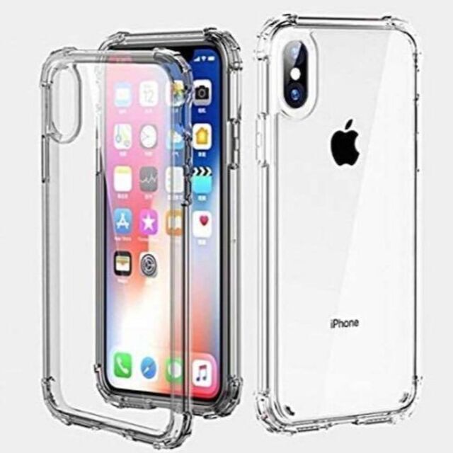 【新品未使用】iPhone Xs X ケース/透明 クリア ガード付 シンプル スマホ/家電/カメラのスマホアクセサリー(iPhoneケース)の商品写真