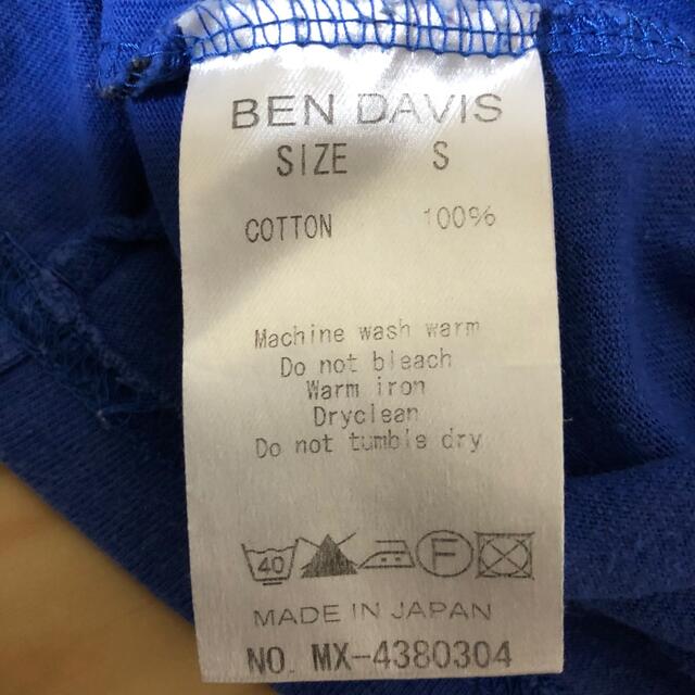 BEN DAVIS(ベンデイビス)のBEN DAVIS ベンデイビス　半袖プリントTシャツ　Sサイズ　ビッグロゴ メンズのトップス(Tシャツ/カットソー(半袖/袖なし))の商品写真