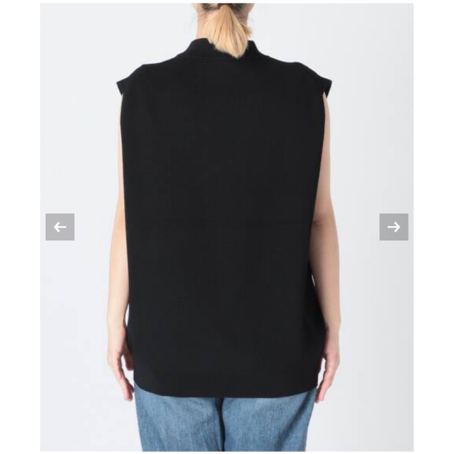 L'Appartement DEUXIEME CLASSE(アパルトモンドゥーズィエムクラス)のL'Appartement Knit Vest ブラック　新品タグ付き　試着無し レディースのトップス(ニット/セーター)の商品写真