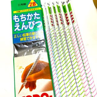 トンボエンピツ(トンボ鉛筆)のもちかたえんぴつ7本　2B(鉛筆)