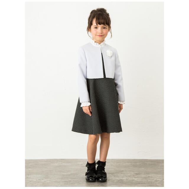 キッズ服女の子用(90cm~)プチマイン　卒園、入学式ワンピース+ジャケット