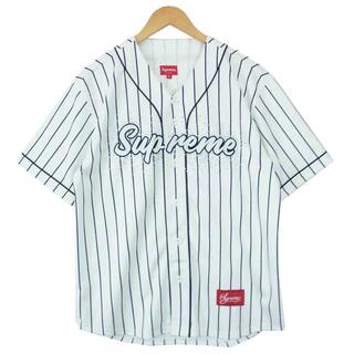 Supreme Rhinestone Baseball Jersey 黒 M