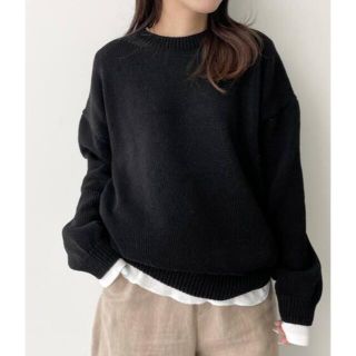 アパルトモンドゥーズィエムクラス(L'Appartement DEUXIEME CLASSE)のL'Appartement GENTLEMAN KNIT ブラック(ニット/セーター)