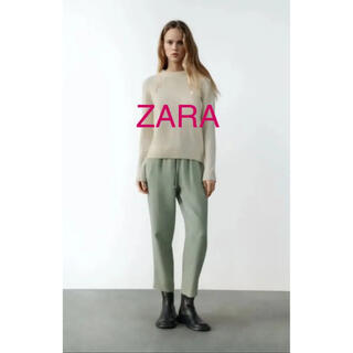 ザラ(ZARA)の新品 ZARA ザラ ジョガーパンツ グリーン 緑 Ｍ(カジュアルパンツ)