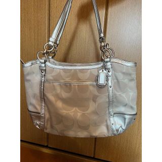 コーチ(COACH)のCOACH コーチ トートバッグ　シルバー(ショルダーバッグ)