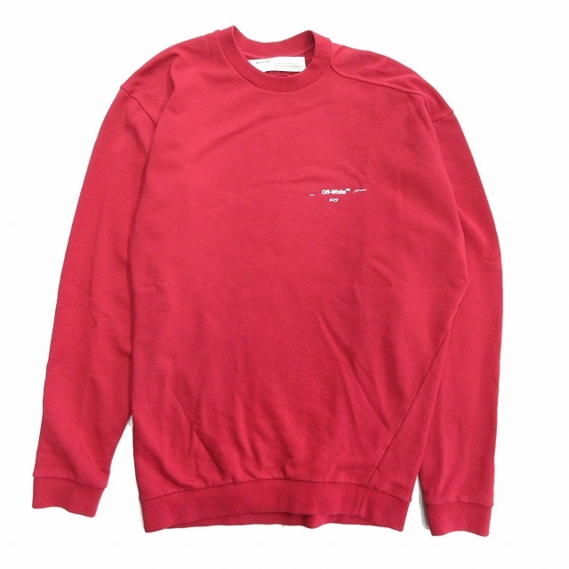 美品 19aw オフホワイト OFF WHITE ロゴ プリント ツイスト スウ www