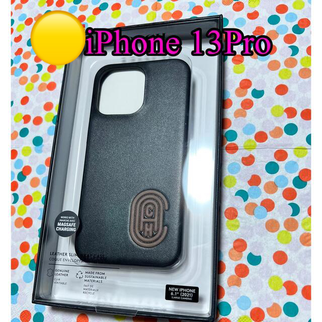 COACH(コーチ)の🟡【iPhone 13Pro】COACH レザーケース スマホ/家電/カメラのスマホアクセサリー(iPhoneケース)の商品写真