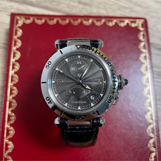 cartier pasha GMTパワーリザーブ プラチナベゼル