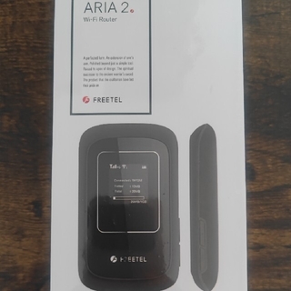 フリーテル(FREETEL)のFREETEL ARIA2 Wi-Fiモバイルルーター(FTJ162A-BK)(PC周辺機器)