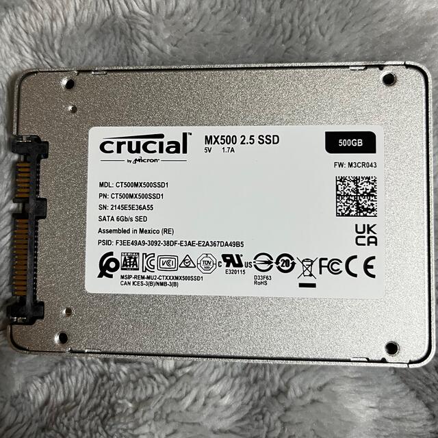 Crucial MX500 500GB 2.5インチSSD 1