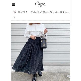 cygne swan ジャガードスカート(ロングスカート)